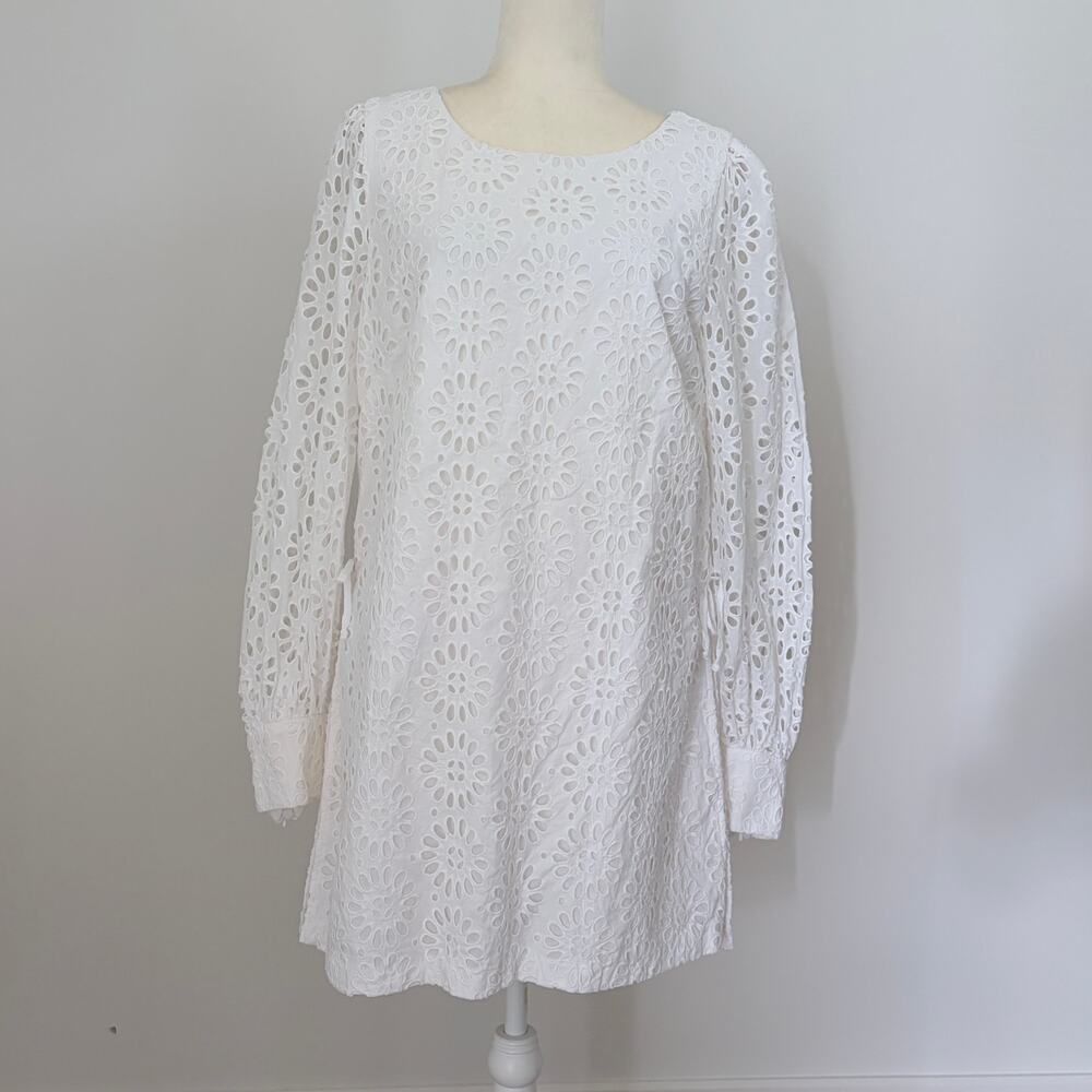 Lilly Pulitzer Aisha Eyelet Romper Dress Resort White sz 14 - Picture 4 of 10